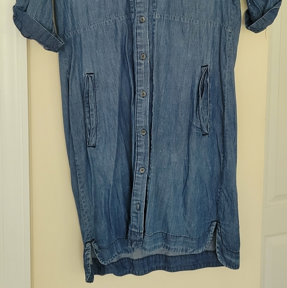CALVIN KLEIN Jean button down DRESS - Picture 2 of 2